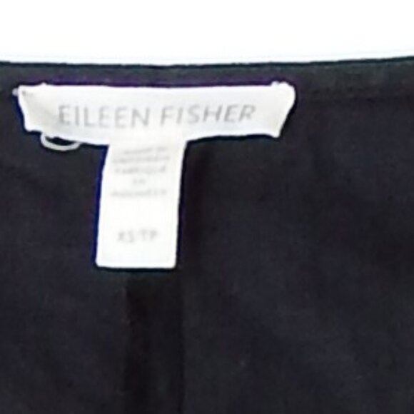 Eileen Fisher Organic Linen Top, Black, XS. Pockets, XLNT - Picture 6 of 7